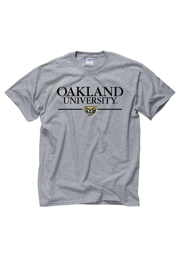 Oakland University Golden Grizzlies Grey Rally Loud Short Sleeve T Shirt