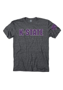 K-State Wildcats Black State Short Sleeve T Shirt