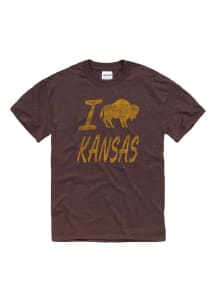 Kansas Brown I Buffalo Kansas Short Sleeve T Shirt