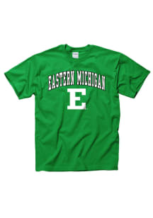 Eastern Michigan Eagles Green Arch Mascot Short Sleeve T Shirt