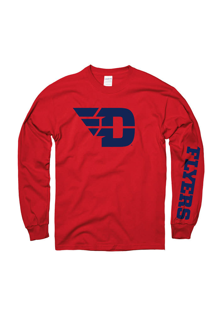 Dayton Flyers Red Logo Long Sleeve T Shirt