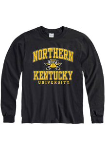 Northern Kentucky Norse Black Arch Mascot Long Sleeve T Shirt