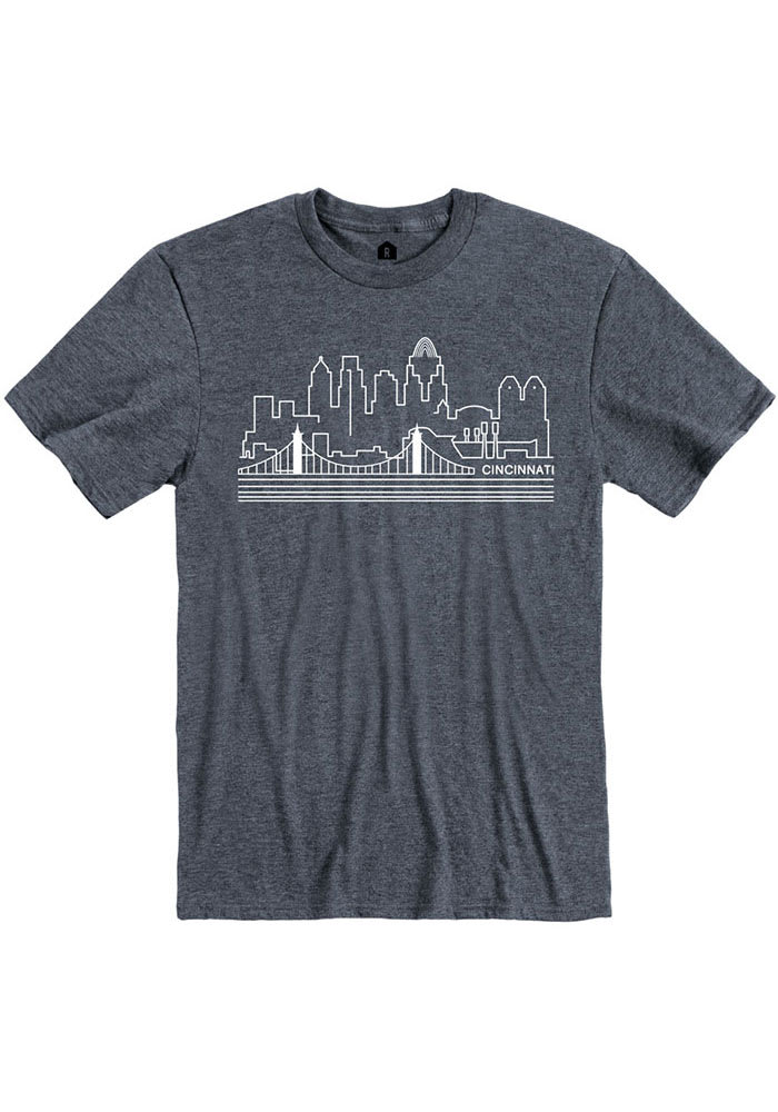 Cincinnati Navy Blue Skyline Short Sleeve T Shirt