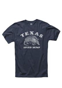 Texas Navy Blue Armadillo Speed Bump Short Sleeve T Shirt