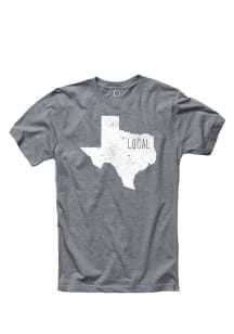 Texas Grey State Shape Local Short Sleeve T Shirt