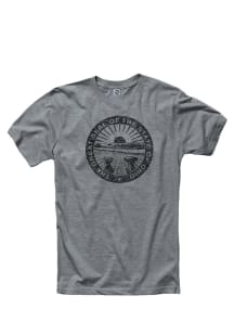 Ohio Grey State Seal Short Sleeve T Shirt