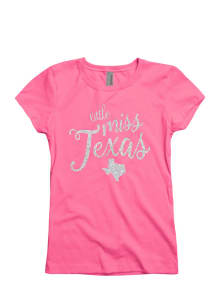 Texas Girls Pink Little Miss Short Sleeve T Shirt