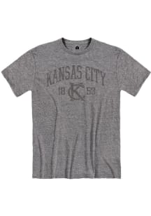 Kansas City Grey Arch Establish Date Logo Short Sleeve T Shirt