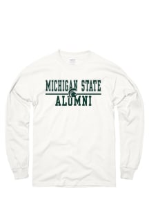 Michigan State Spartans White Flip Long Sleeve T Shirt