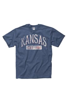 Kansas Navy Blue Established Date Short Sleeve T Shirt