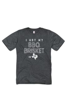 Texas Dark Grey BBQ Brisket Short Sleeve T Shirt
