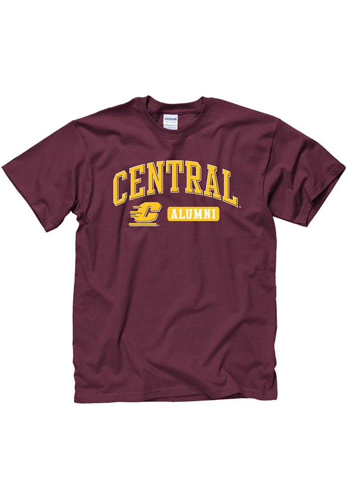 Central Michigan Chippewas Maroon Alum Short Sleeve T Shirt
