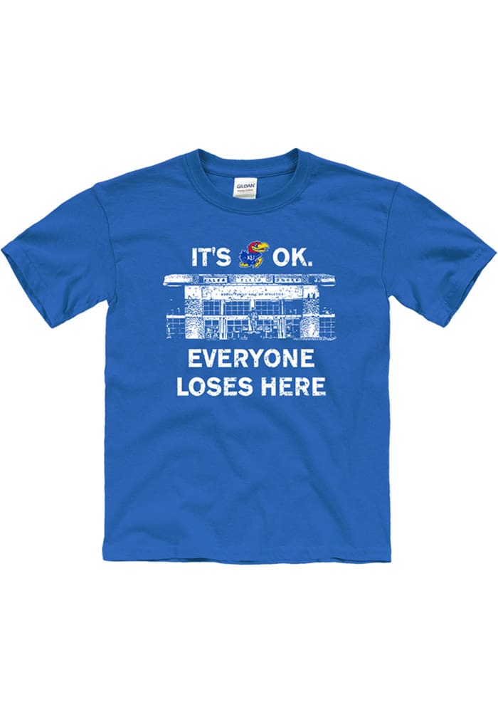 Kansas Jayhawks Youth Blue Home Base Short Sleeve T-Shirt