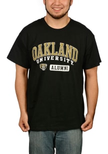 Oakland University Golden Grizzlies Black Alum Short Sleeve T Shirt