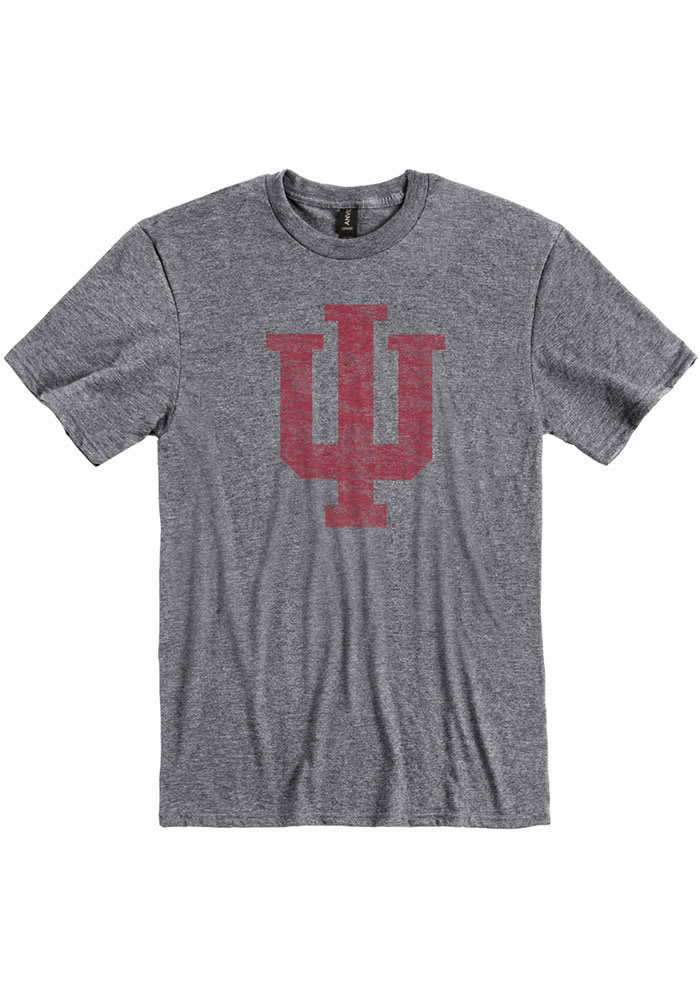 Indiana Hoosiers Grey Fade out Short Sleeve T Shirt