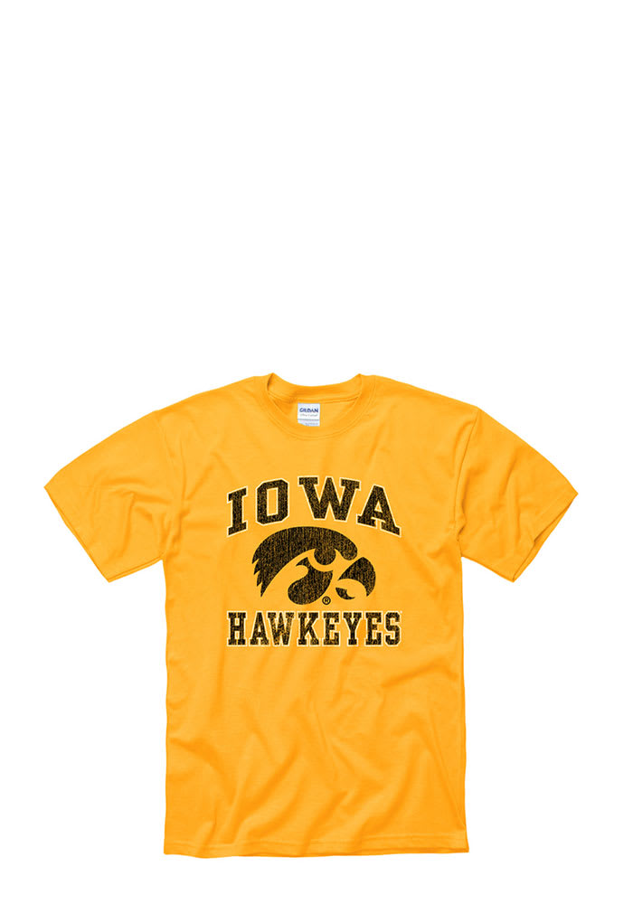 Iowa Hawkeyes Gold No1 Short Sleeve T Shirt