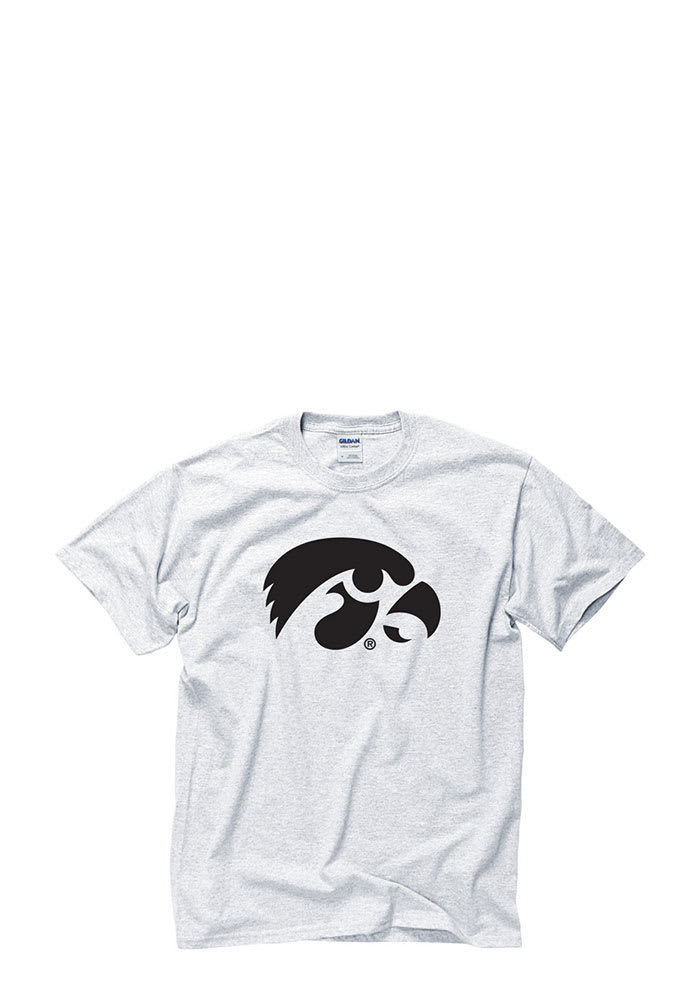 Iowa Hawkeyes Grey Big Logo Short Sleeve T Shirt