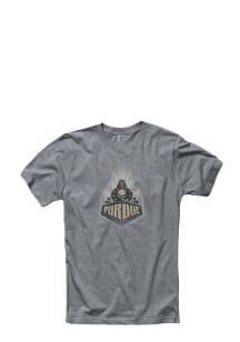 Purdue Boilermakers Grey Fade Out Short Sleeve T Shirt