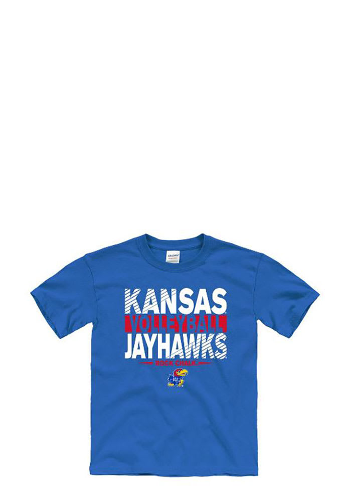 Kansas Jayhawks Youth Blue Tryout Short Sleeve T-Shirt