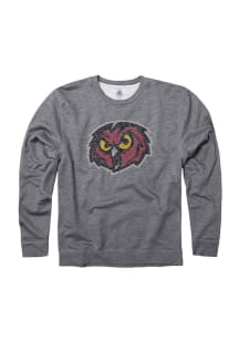 Temple Owls Mens Grey Campus Long Sleeve Crew Sweatshirt