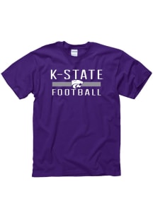 K-State Wildcats District Football Short Sleeve T Shirt - Purple