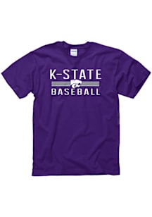 K-State Wildcats Purple District Baseball Short Sleeve T Shirt