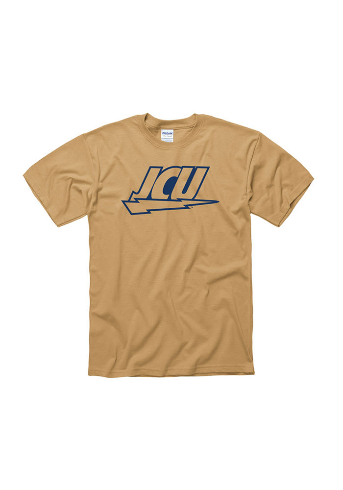 John Carroll Blue Streaks Gold Big Logo Short Sleeve T Shirt