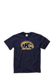 Kent State Golden Flashes Navy Blue Big Logo Short Sleeve T Shirt