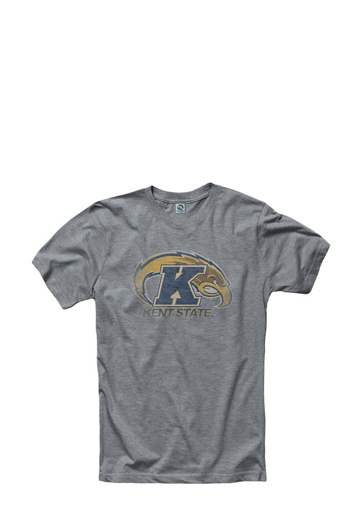 Kent State Golden Flashes Grey Fade Out Short Sleeve T Shirt