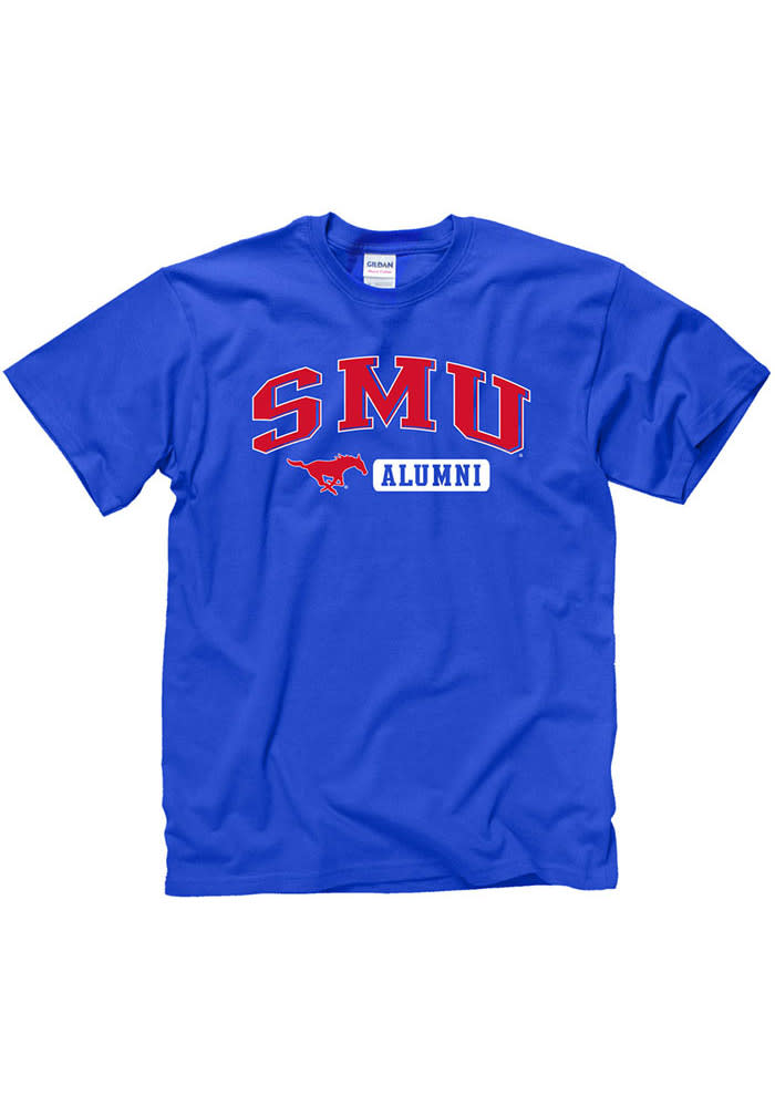 SMU Mustangs Blue Alum Short Sleeve T Shirt