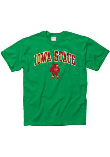 Iowa State Cyclones Green Distressed Big Logo Short Sleeve T Shirt