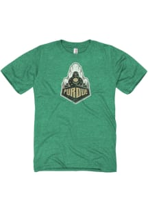 Purdue Boilermakers Green Distressed Big Logo Short Sleeve Fashion T Shirt
