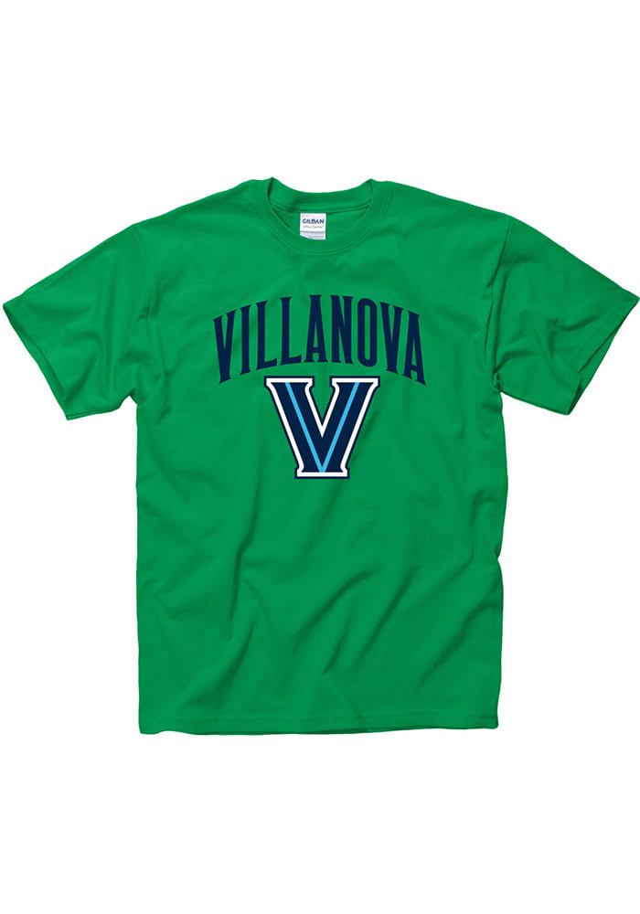 Villanova Wildcats Green Distressed Big Logo Short Sleeve T Shirt