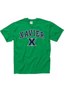 Xavier Musketeers Green Distressed Big Logo Short Sleeve T Shirt