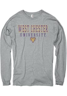 West Chester Golden Rams Grey Worn Out II Long Sleeve Fashion T Shirt
