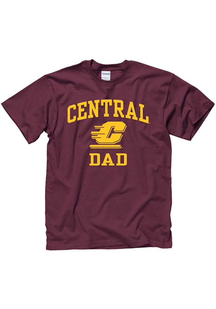 Central Michigan Chippewas Maroon Dad Short Sleeve T Shirt