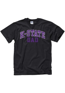 K-State Wildcats Black Dad Short Sleeve T Shirt