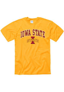Iowa State Cyclones Gold Arch Mascot Short Sleeve T Shirt