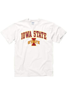 Iowa State Cyclones White Arch Mascot Short Sleeve T Shirt