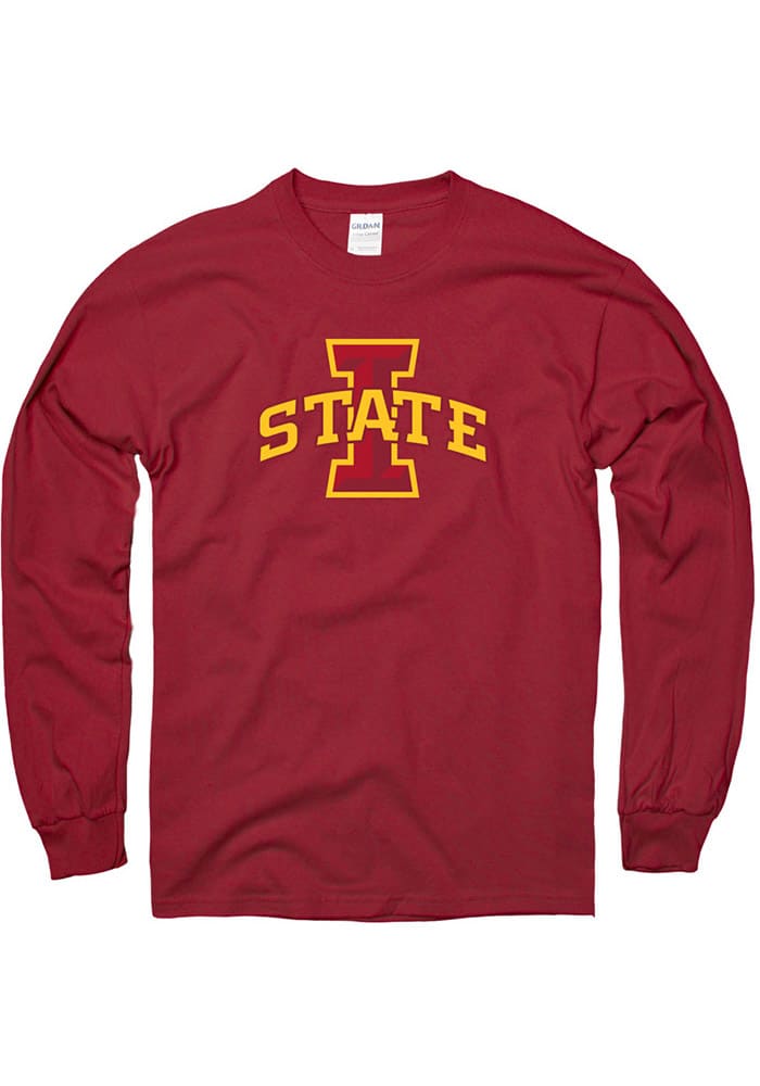 Iowa State Cyclones Cardinal Big Logo Long Sleeve T Shirt