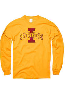 Iowa State Cyclones Gold Big Logo Long Sleeve T Shirt