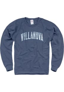 Villanova Wildcats Mens Navy Blue French Terry Long Sleeve Crew Sweatshirt