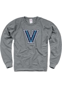 Villanova Wildcats Mens Grey French Terry Long Sleeve Crew Sweatshirt