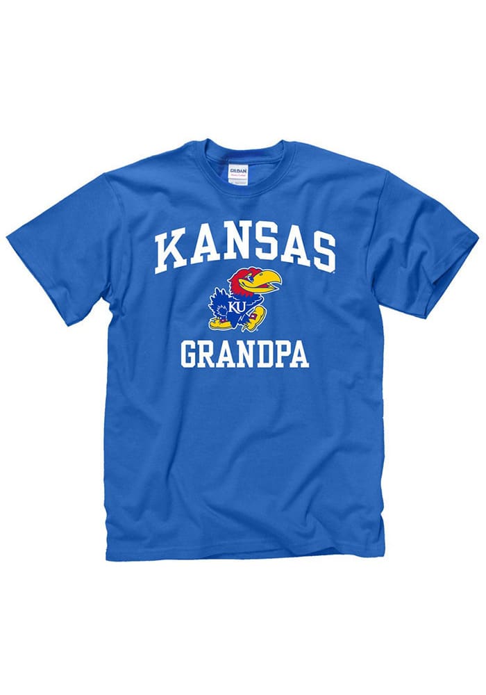 Kansas Jayhawks Blue Grandpa Short Sleeve T Shirt