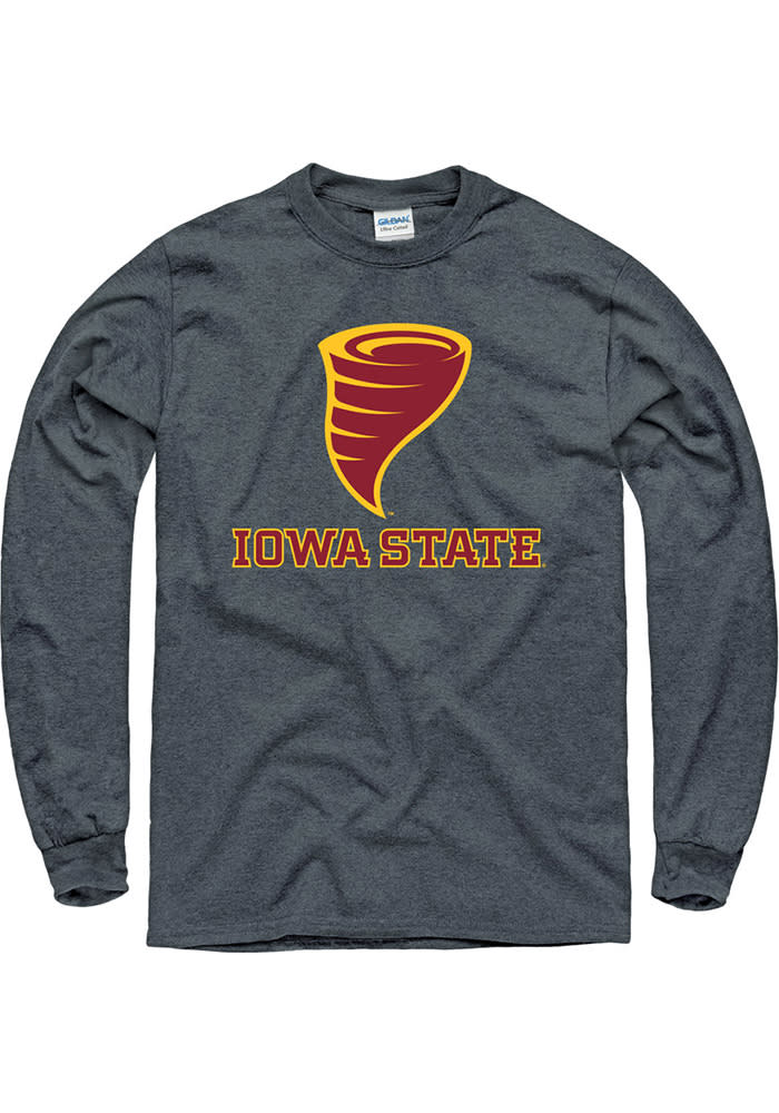 Iowa State Cyclones Grey Logo Long Sleeve T Shirt