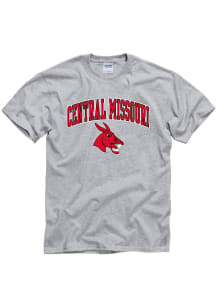 Central Missouri Mules Grey Arch Mascot Short Sleeve T Shirt