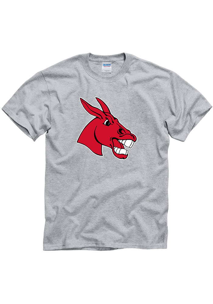 Central Missouri Mules Grey Primary Logo Short Sleeve T Shirt