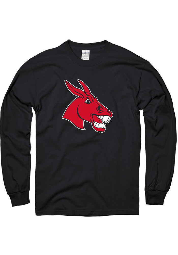 Central Missouri Mules Black Primary Logo Long Sleeve T Shirt