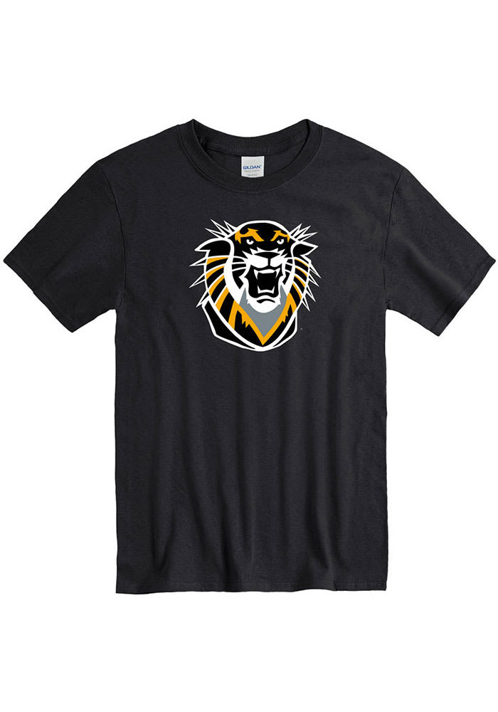 Fort Hays State Tigers Black Primary Logo Short Sleeve T Shirt