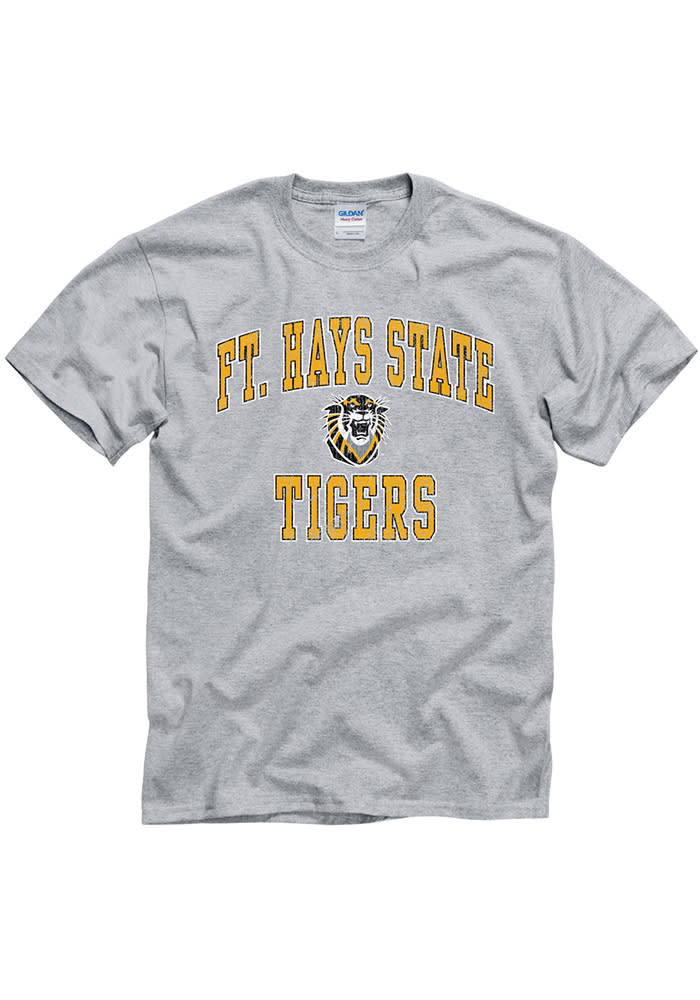 Fort Hays State Tigers Grey #1 Design Short Sleeve T Shirt